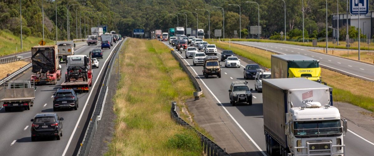 Traffic on the Logan Motorway