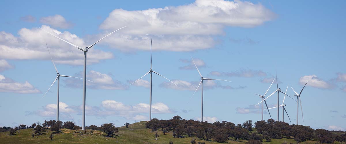 Transurban entered into a power purchasing agreement with Bango Wind Farm in NSW, pictured 