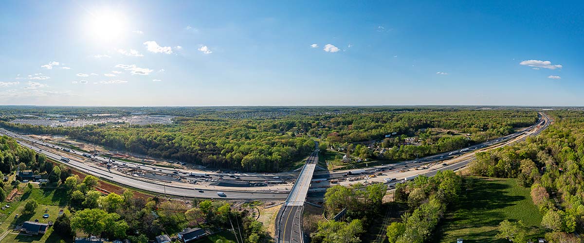 Panoramic view on TU road 