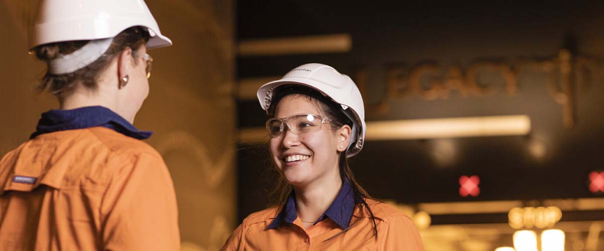 Smiling women engineers 